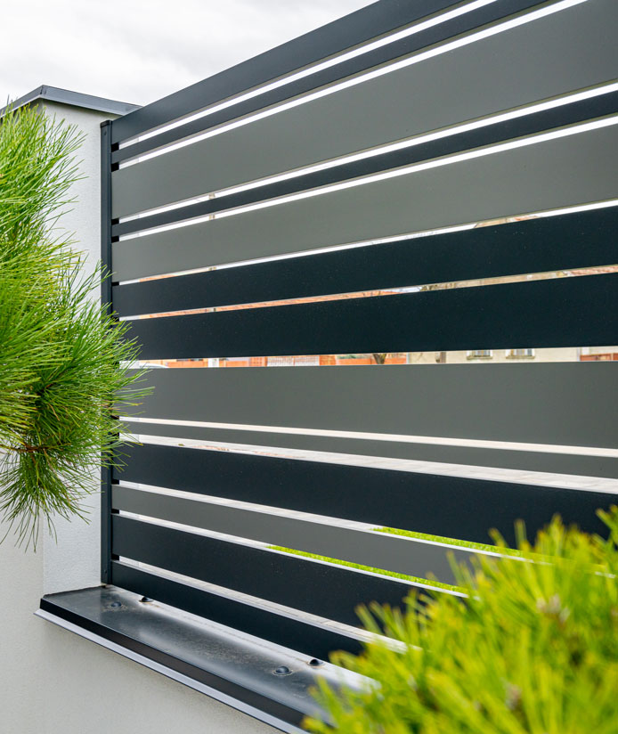 Panneau de clôture aluminium - RAL 7016/7005